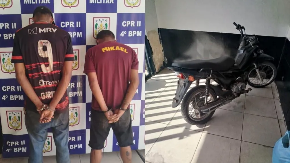 Moto furtada é trocada por celular e R$ 400 e recuperada pela PM em Marabá